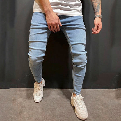 Fashion Trend Men Blue Denim Trousers