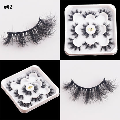 5 Pairs Of Thick False Eyelashes