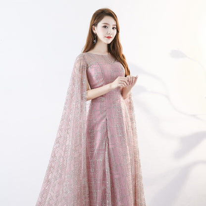 Long Slim Cloak Trailer Performance Dress