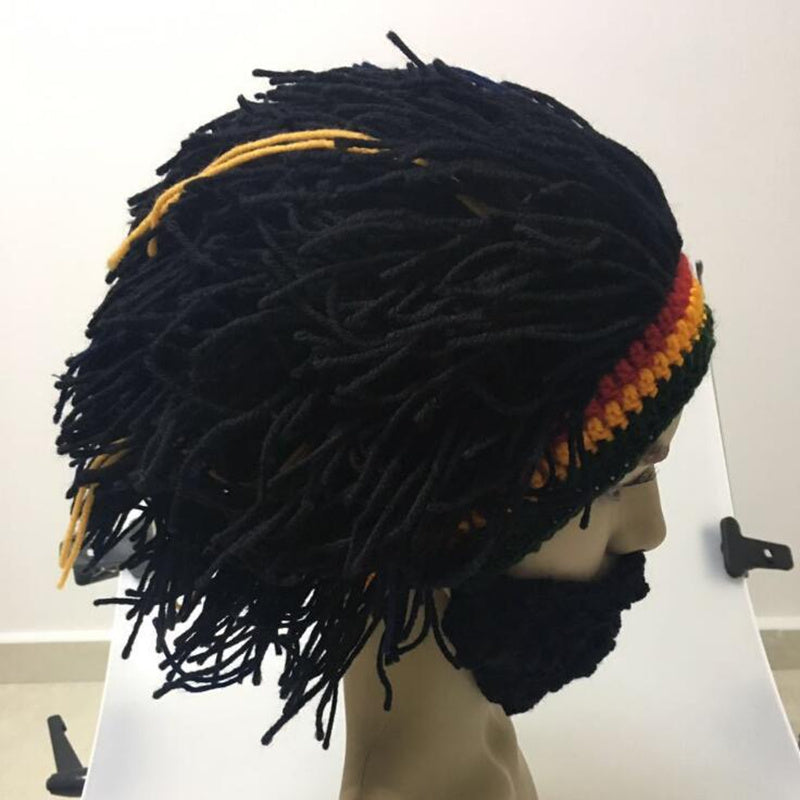 1Pc Reggae Jamaican Rasta Hat Dreadlocks Wig Caribbean Beret Cap Beret Dress Apparel Accessories Fashion Style New