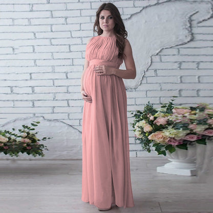 Maternity Gown Chiffon Maxi Dress Baby Shower Clothes