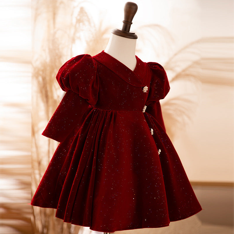 Baby Girl's Birthday Princess Dress Red