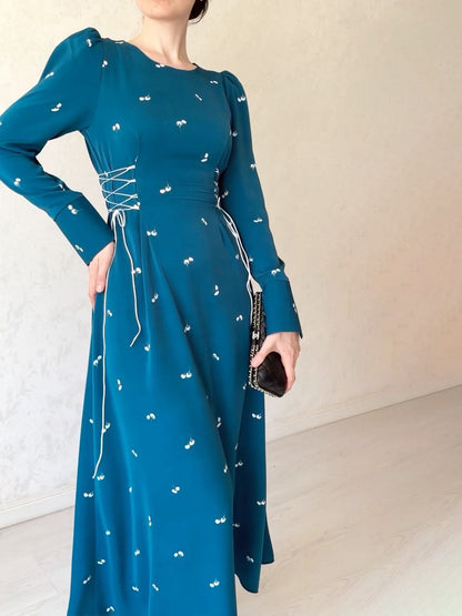 Women's Elegant Long Waist Dress