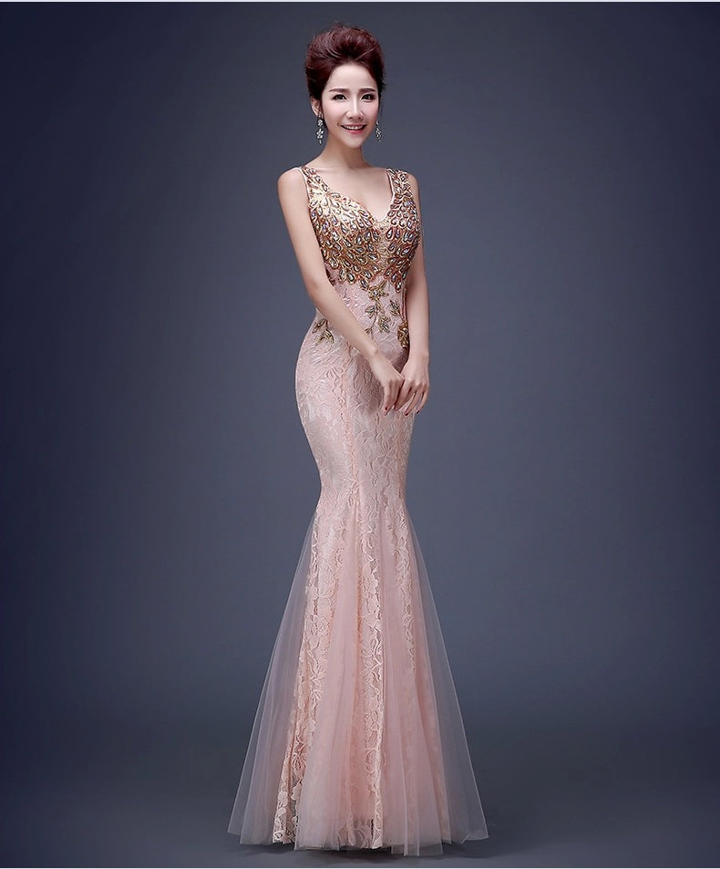 Fish Tail Banquet Evening Dress