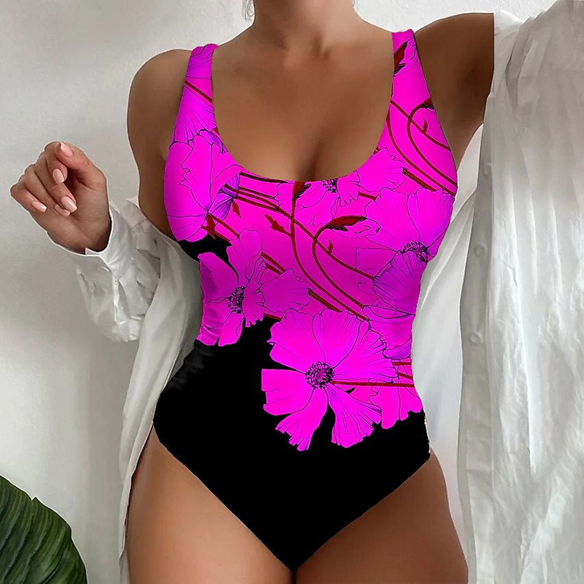 Women's 3D Printed Tight One-piece Swimsuit