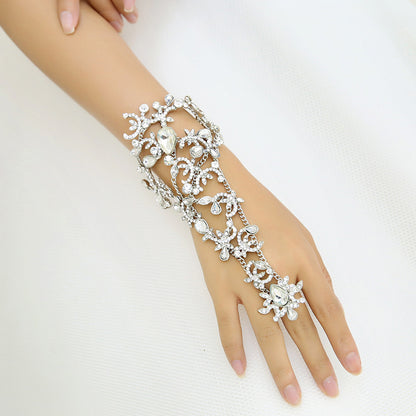 Bridal Bracelet Ring Chain Wedding Dress