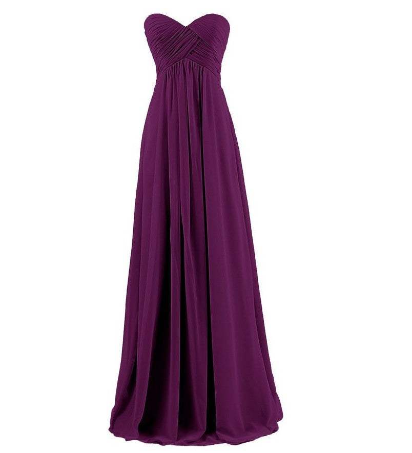 Tube Top Chiffon Long Prom Dinner Dress