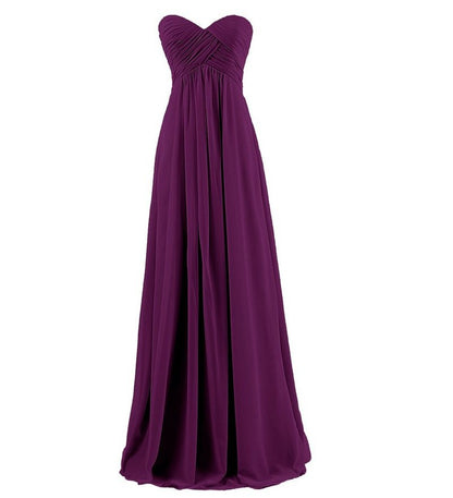 Tube Top Chiffon Long Prom Dinner Dress