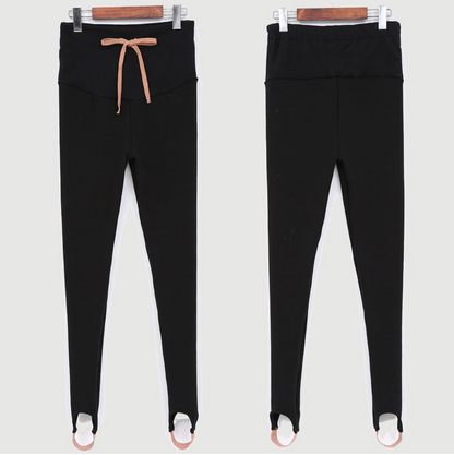 South Korea maternity new winter pregnant women foot leggings and cashmere trousers abdomen supporting feet thick spot