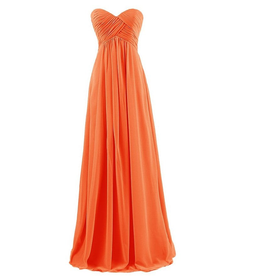 Tube Top Chiffon Long Prom Dinner Dress