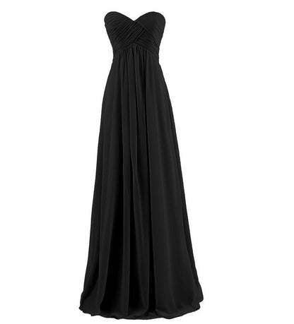 Tube Top Chiffon Long Prom Dinner Dress