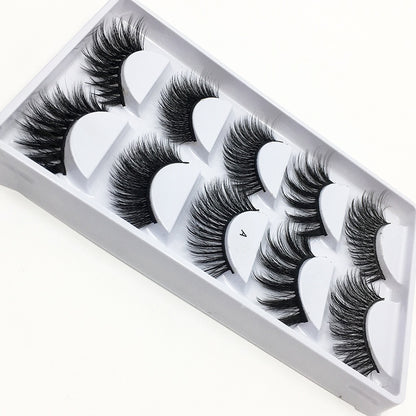 Chemical Fiber False Eyelashes 5 Pairs Thick Natural Curling