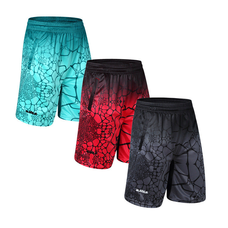 Casual Hip-Hop Basketball Pants Shorts Men's Loose Plus Size Five-Point Pants