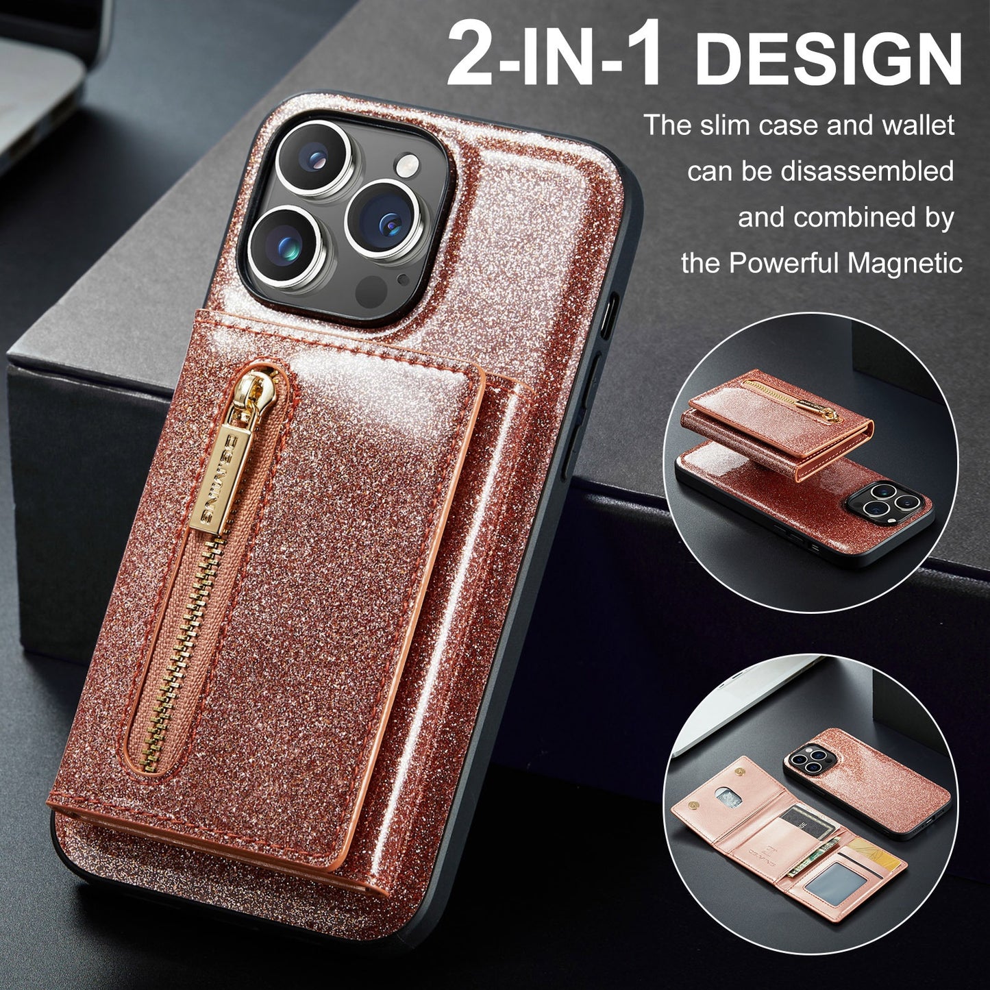 Magnetic Card Holder Protective Case Phone Case Leather Case