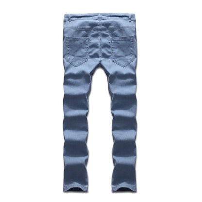 Fashion Trend Men Blue Denim Trousers