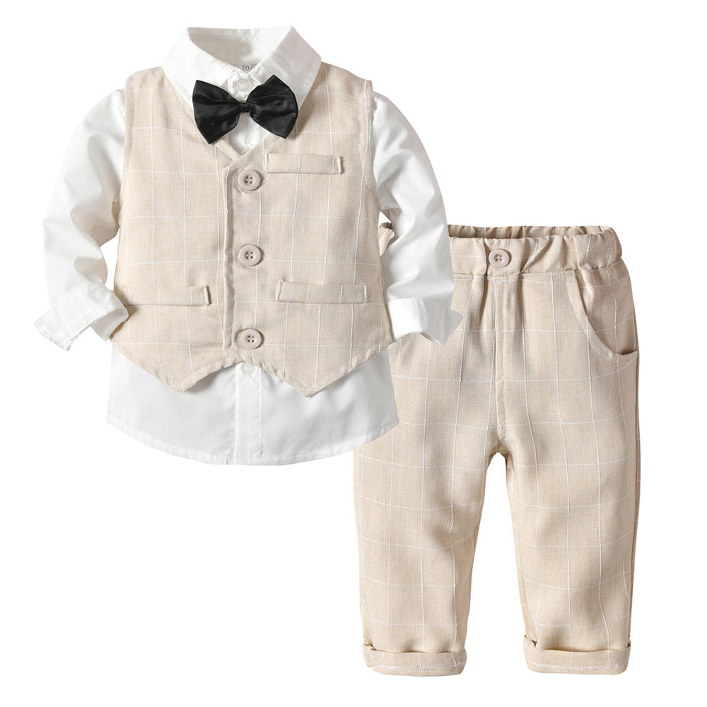 Boys Autumn Clothing Children's Suit Three-piece Set