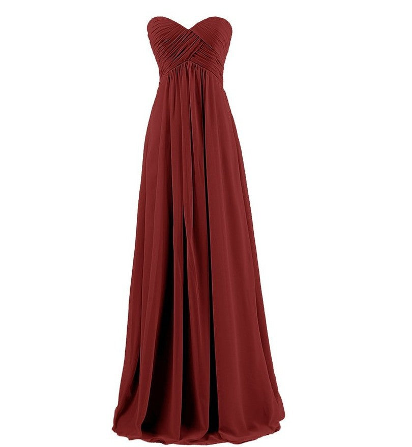 Tube Top Chiffon Long Prom Dinner Dress