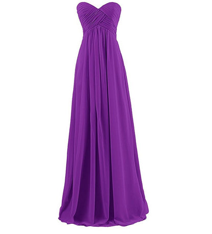 Tube Top Chiffon Long Prom Dinner Dress