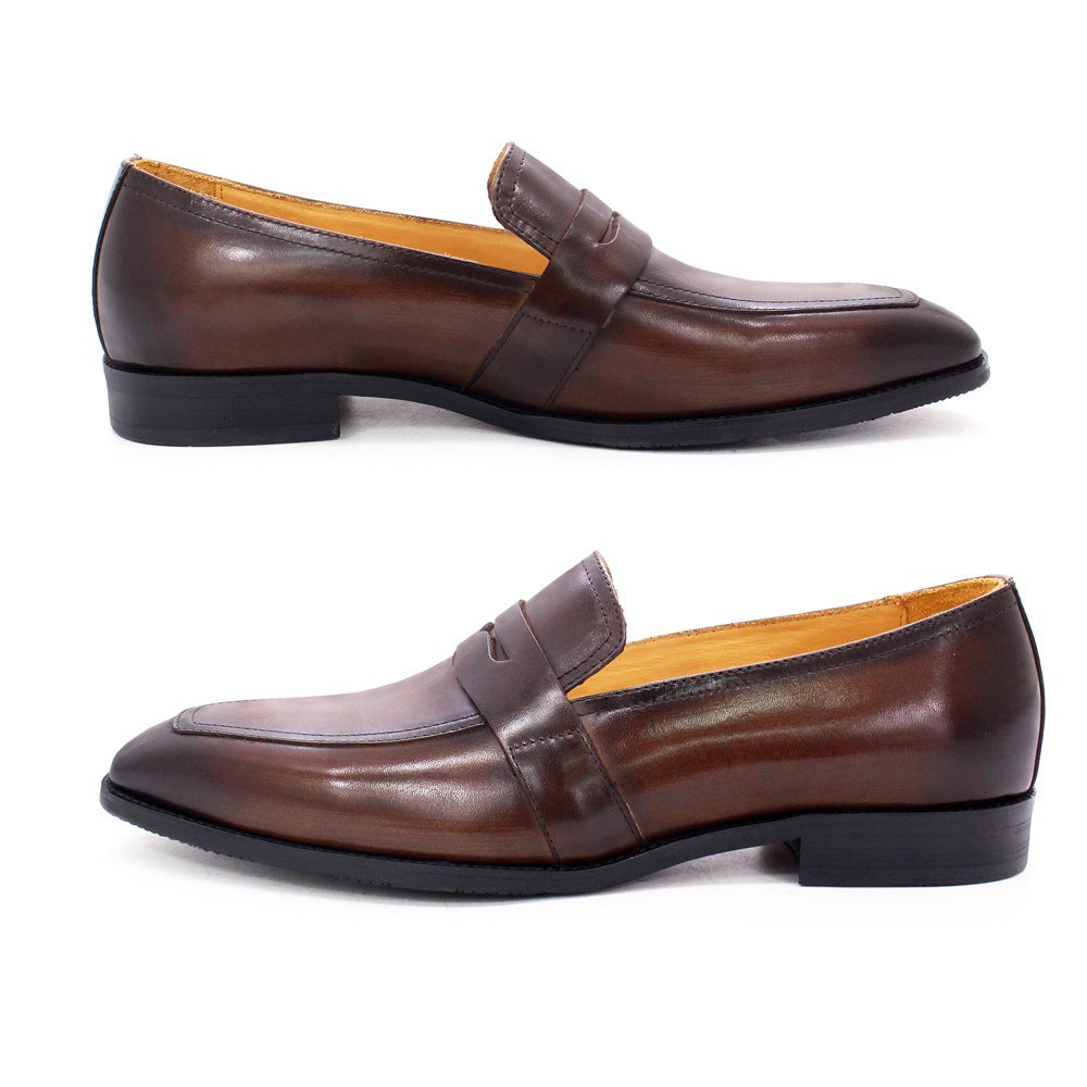 Classic Italian Style Loafers Leather Business Dress Shoes