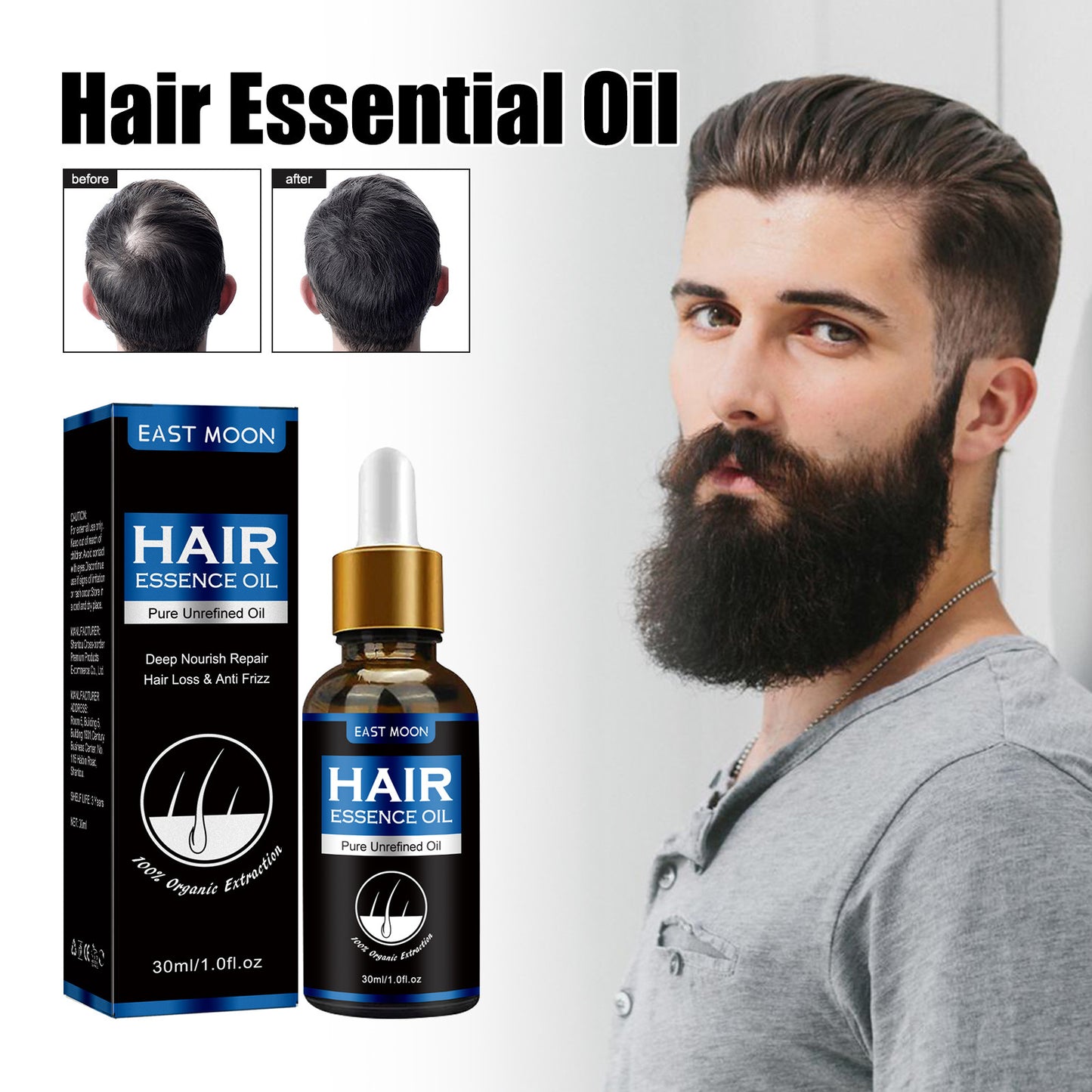 East Moon Men's Dense Hair Essence Strong Nutrition