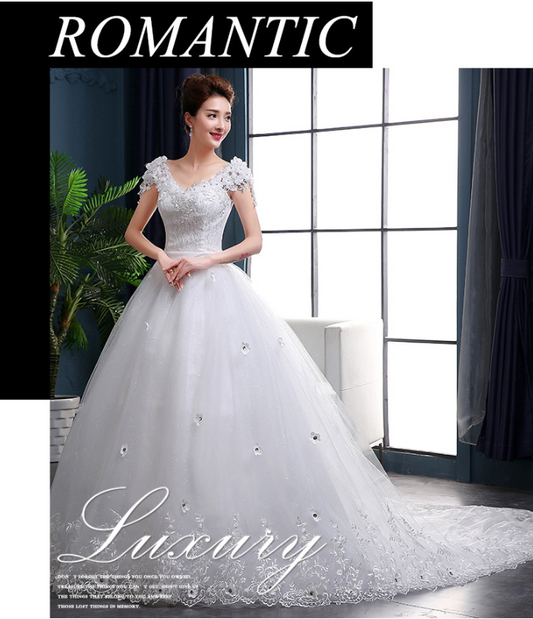 new wedding dress long tail wedding dress bride dress wedding dress