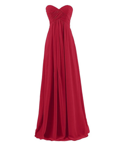 Tube Top Chiffon Long Prom Dinner Dress