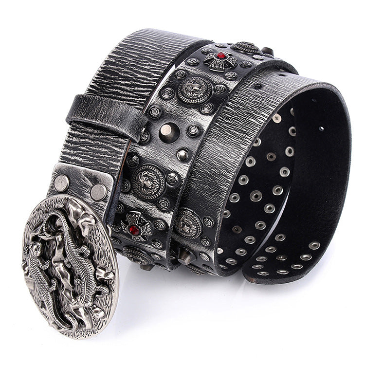 Punk Rivet Man Belt Show Trim Lady