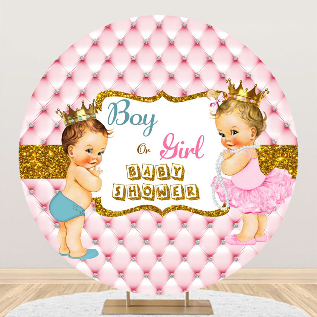 Activity Party Banquet Baby Shower Photo Round Background Fabric