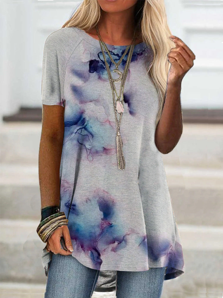 Fashion Loose Trendy Short Sleeve Printed T-shirt