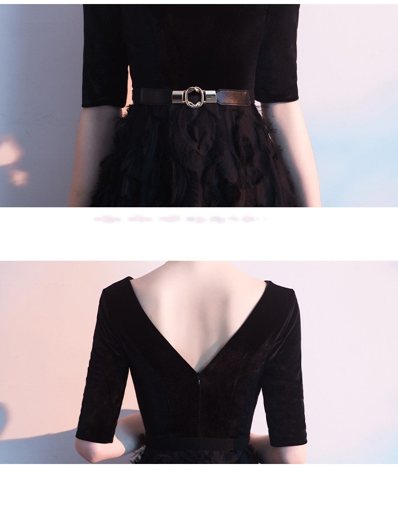 Black Evening Dress Women Noble Elegant And Slim