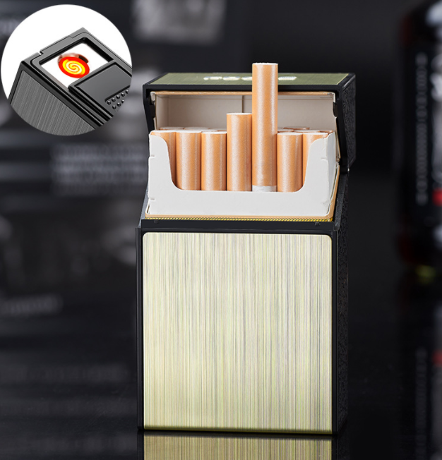 Cigarette Case Two In One Electronic Lighter