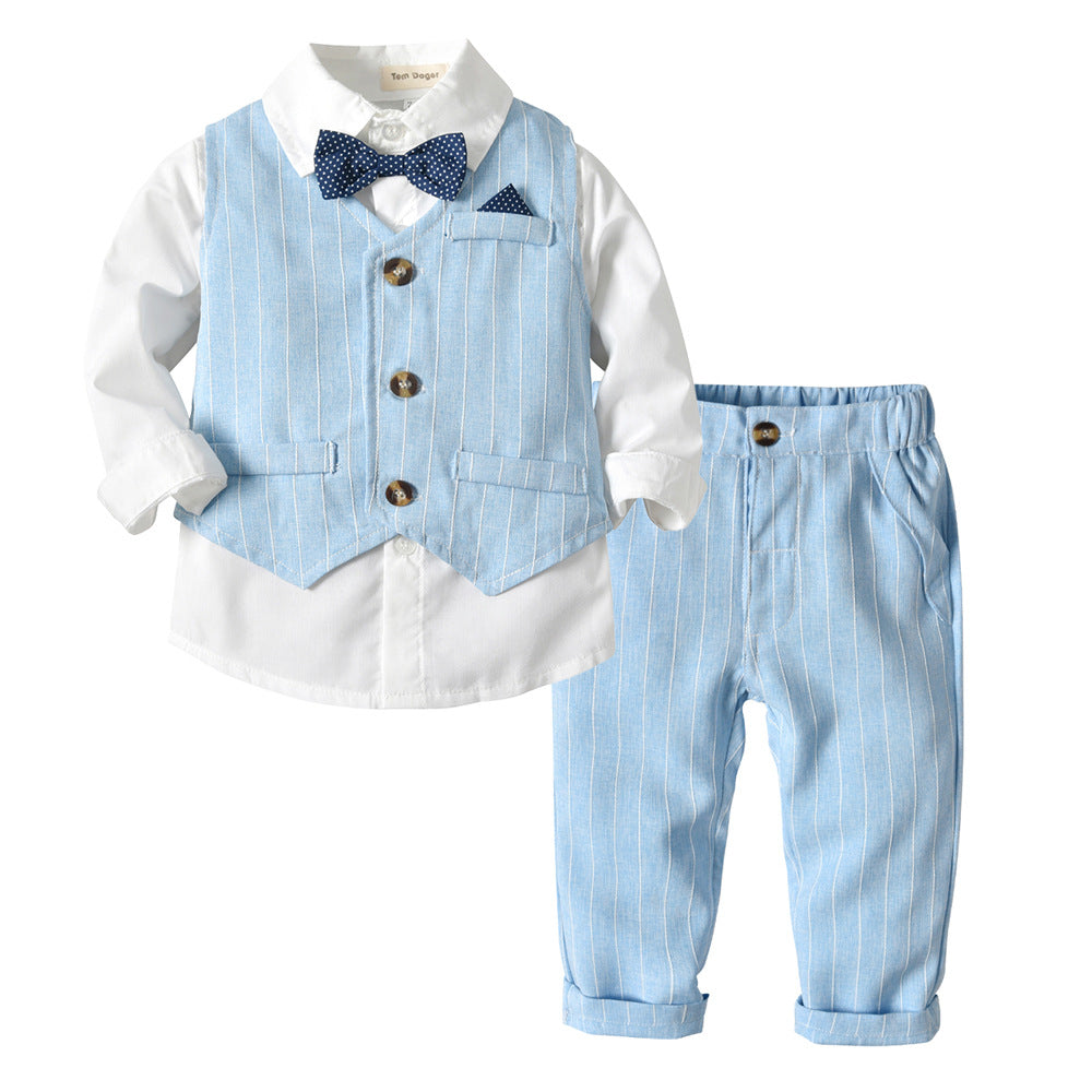 Boys Autumn Clothing Children's Suit Three-piece Set