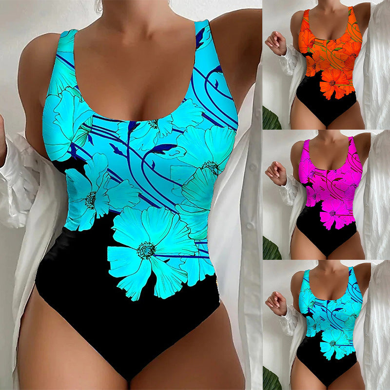 Women's 3D Printed Tight One-piece Swimsuit