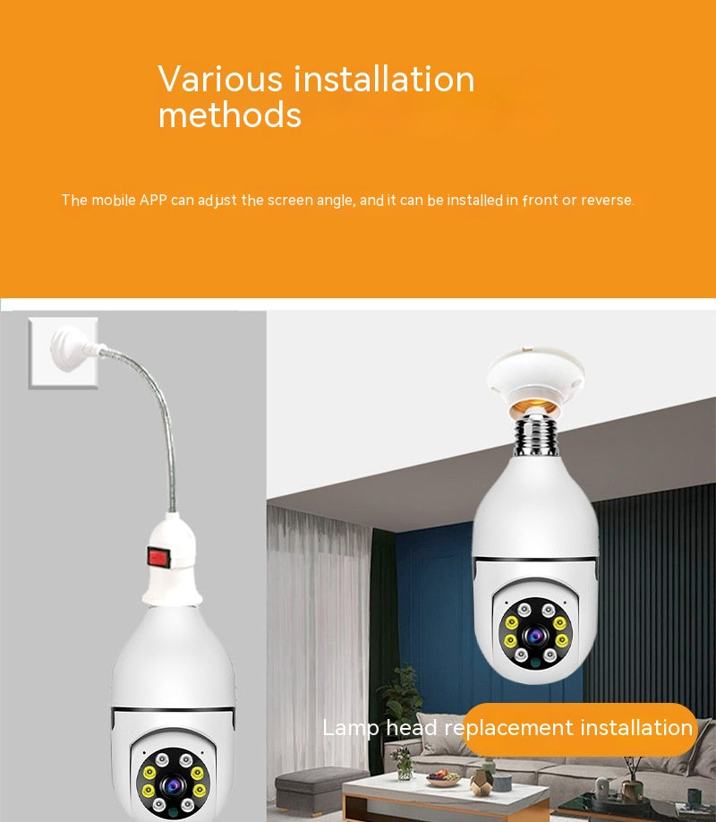 Bulb Camera Wireless Wifi Monitoring