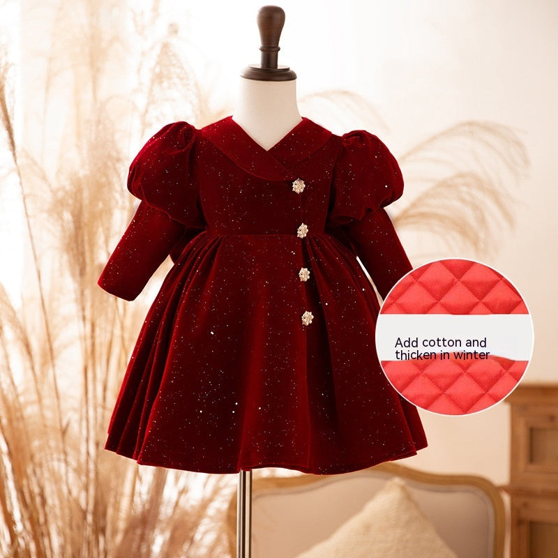 Baby Girl's Birthday Princess Dress Red