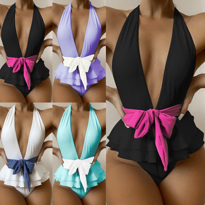 One Piece Swimsuit Ladies Lace Swimsuit