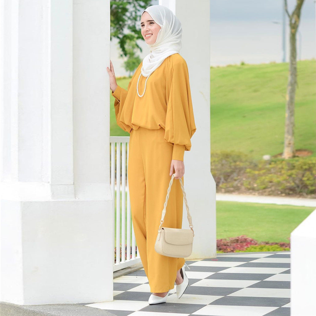 Muslim Loose Leisure Suit Malay Indonesia Two-piece Suit