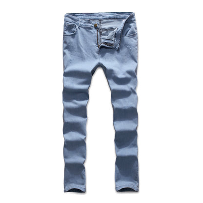 Fashion Trend Men Blue Denim Trousers