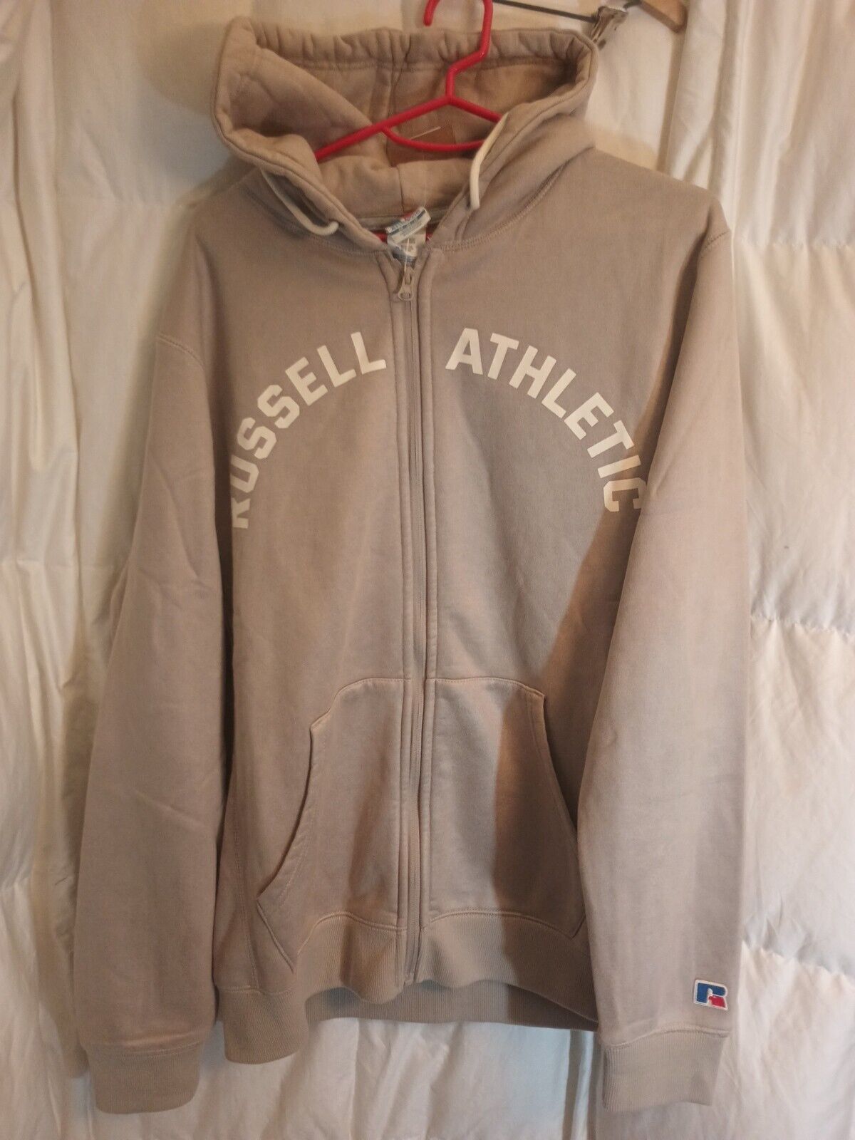 NWT NEW RUSSELL ATHLETIC MEN'S PULLOVER HOODIE SIZE MEDIUM TOFFEE COLOR