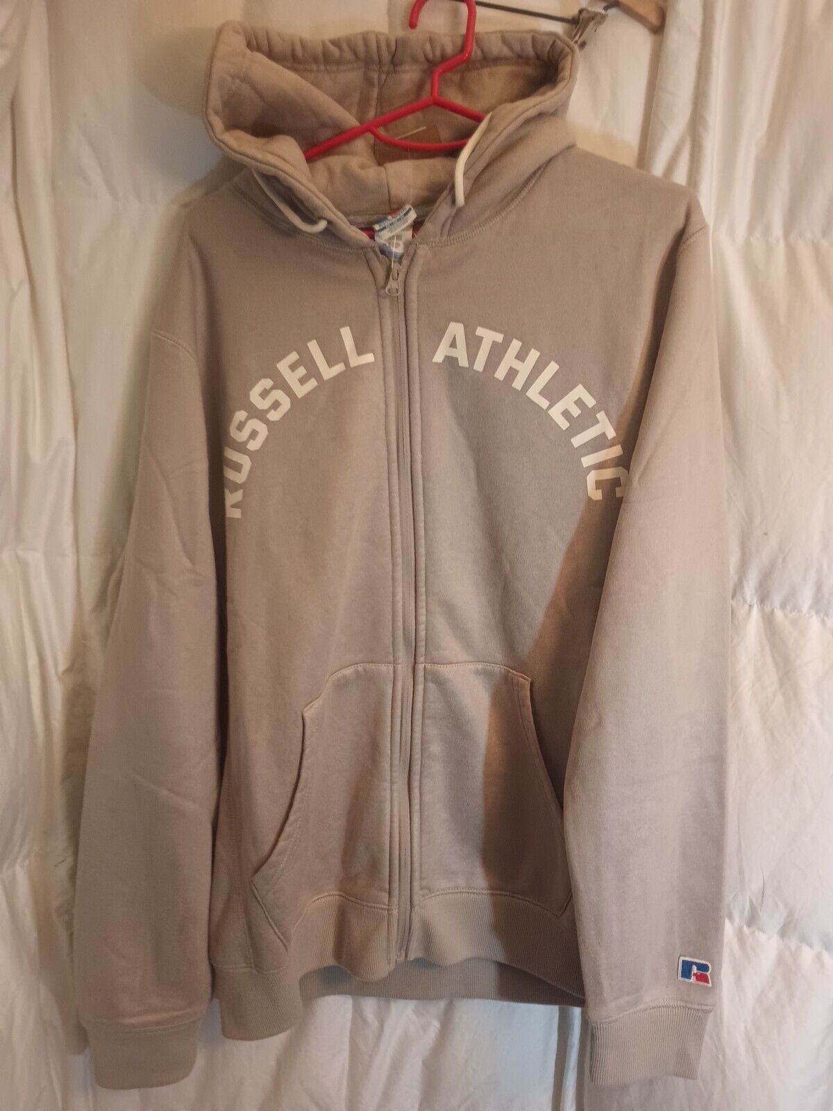 NWT NEW RUSSELL ATHLETIC MEN'S PULLOVER HOODIE SIZE MEDIUM TOFFEE COLOR