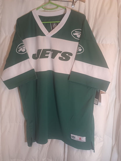 NWT NFL New York Jets Jersey Size XL Green /White Knit Jersey