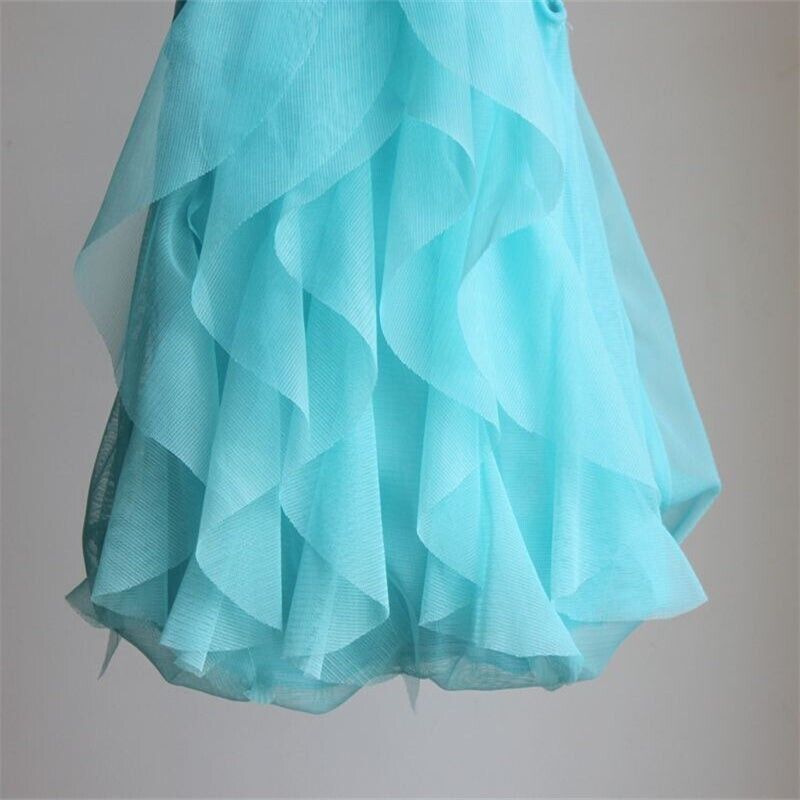 Girls' Solid Color Chiffon Party Dress