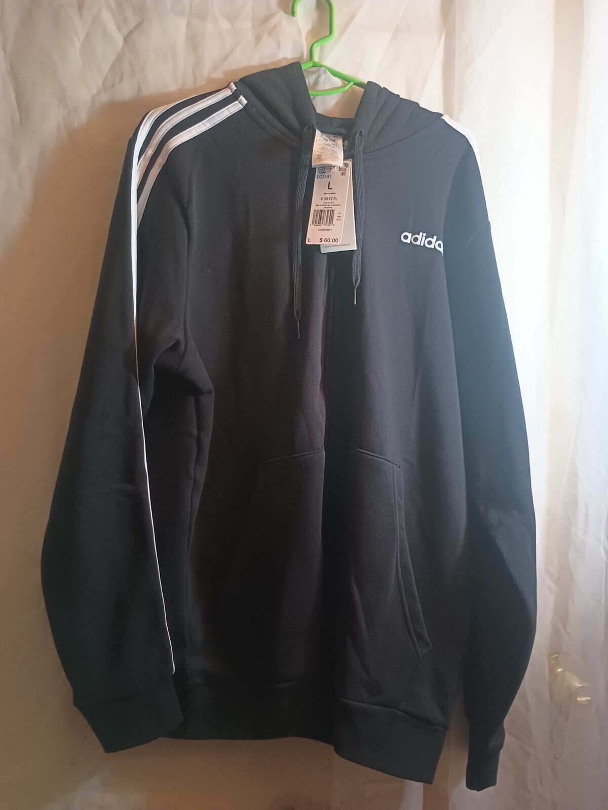 Adidas Dq3101 Full Zip Black Track Top